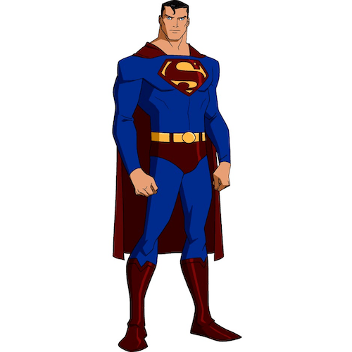 A cartoon image of superman.